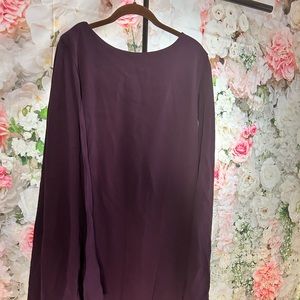 Purple caped dress